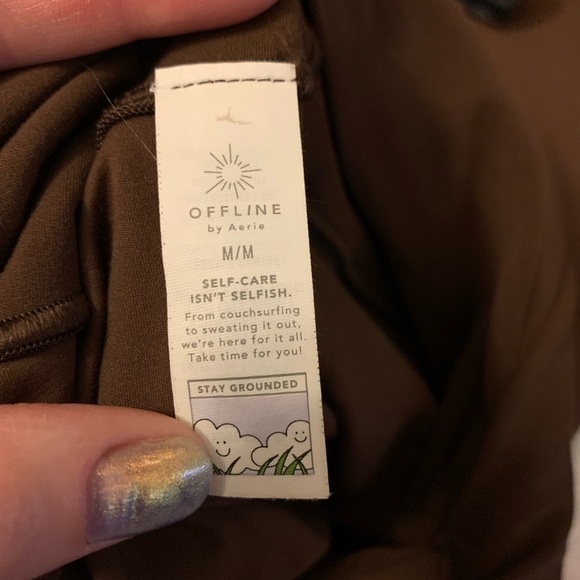 Offline by Aerie Real Me Xtra Flare leggings brown regular rise size medium - Picture 3 of 4